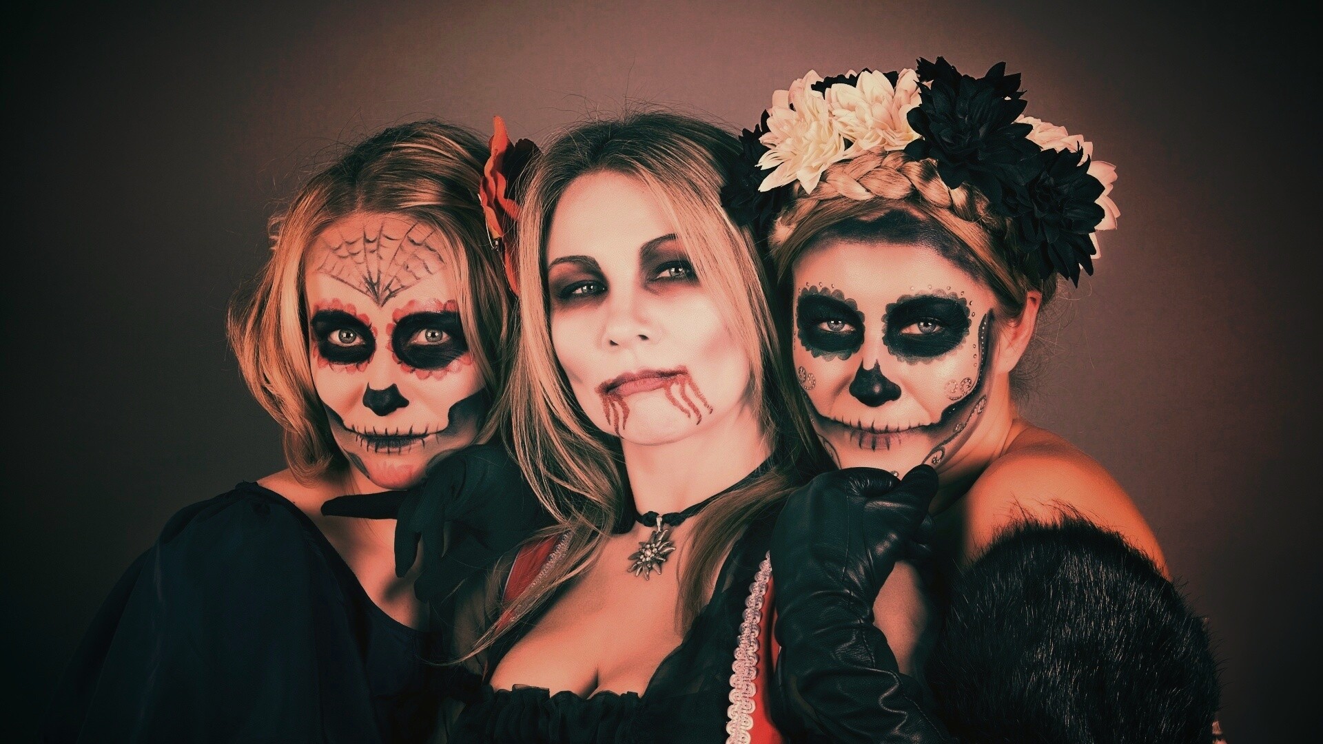 Макияж на хэллоувин обои