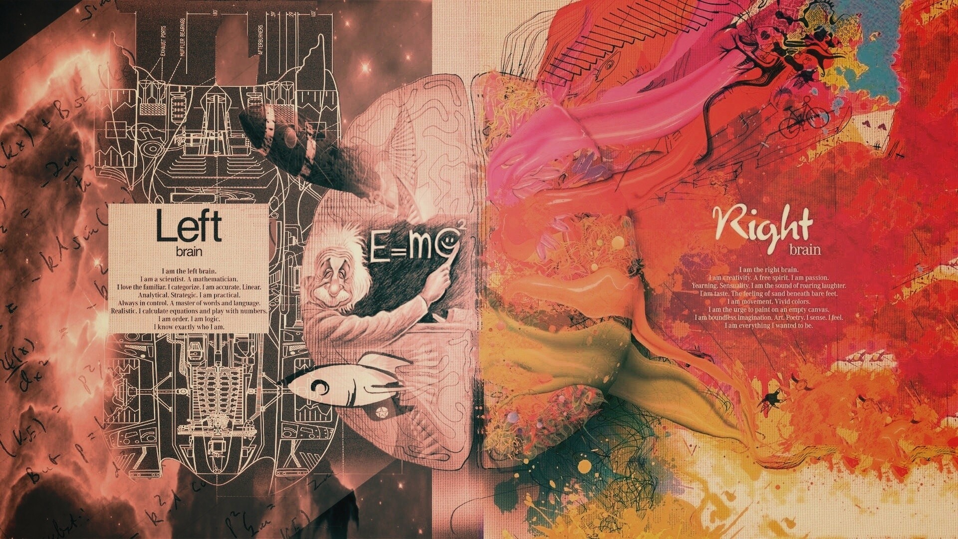 Логика против креатива обои