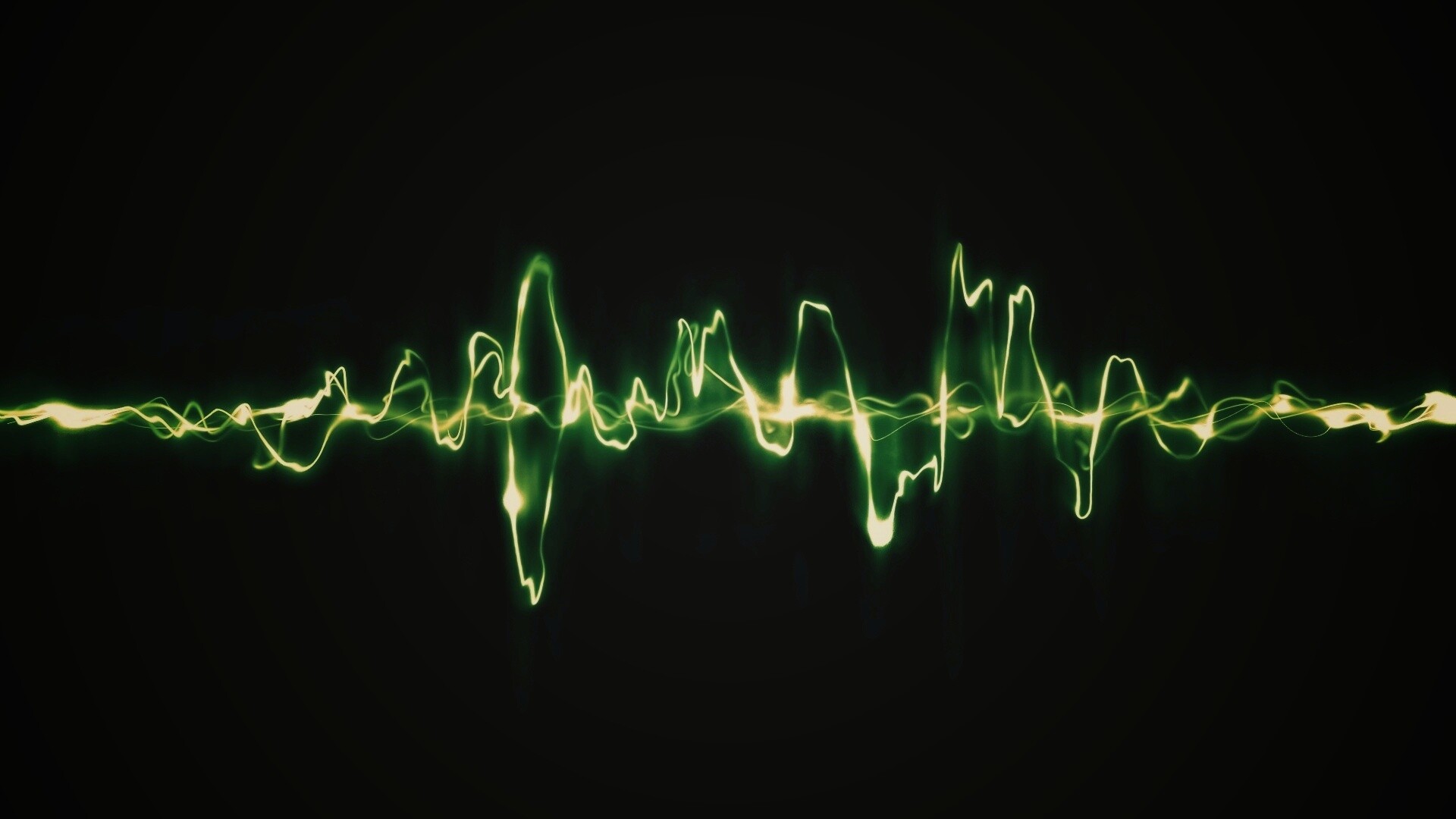 Зеленая пульсирующая волна обои