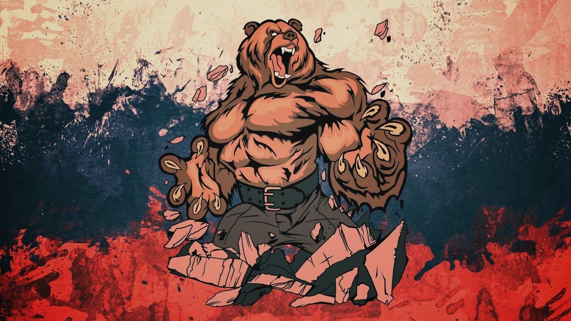 Русский патриотический медведь обои