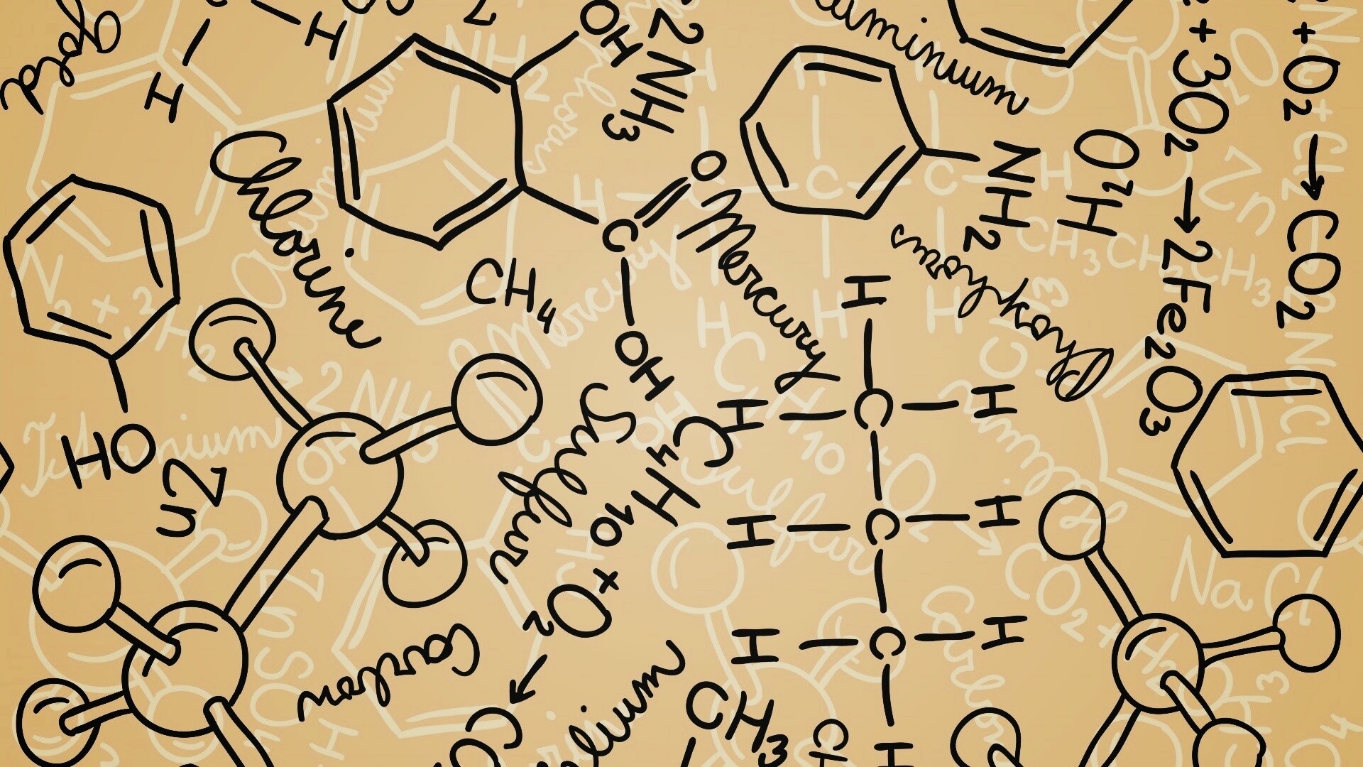 Химические формулы обои