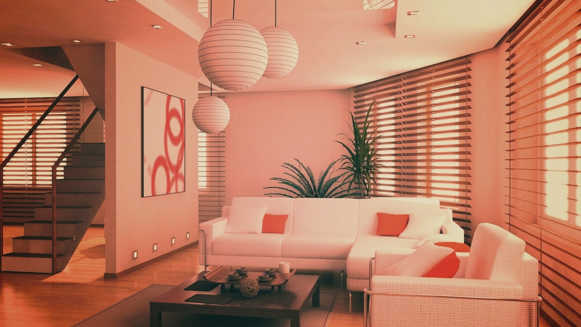 Китайская гостинная обои