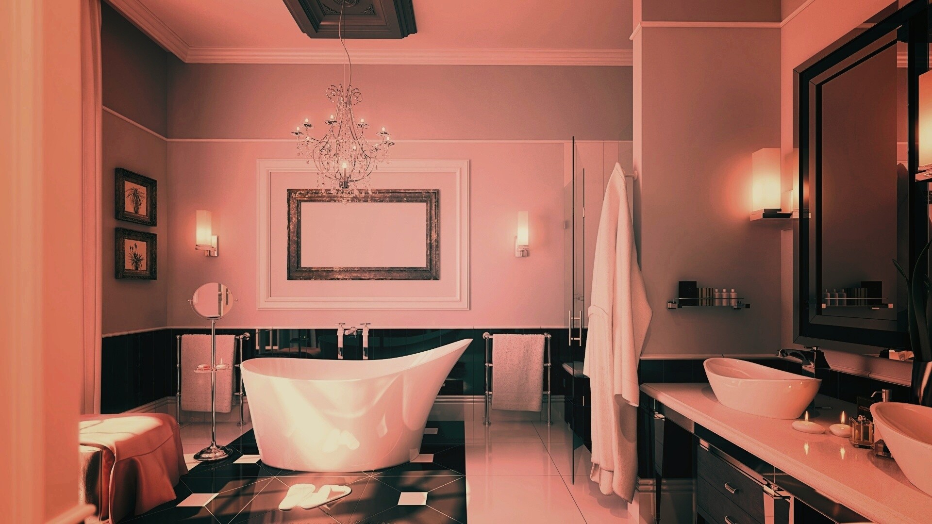 Современная ванна обои