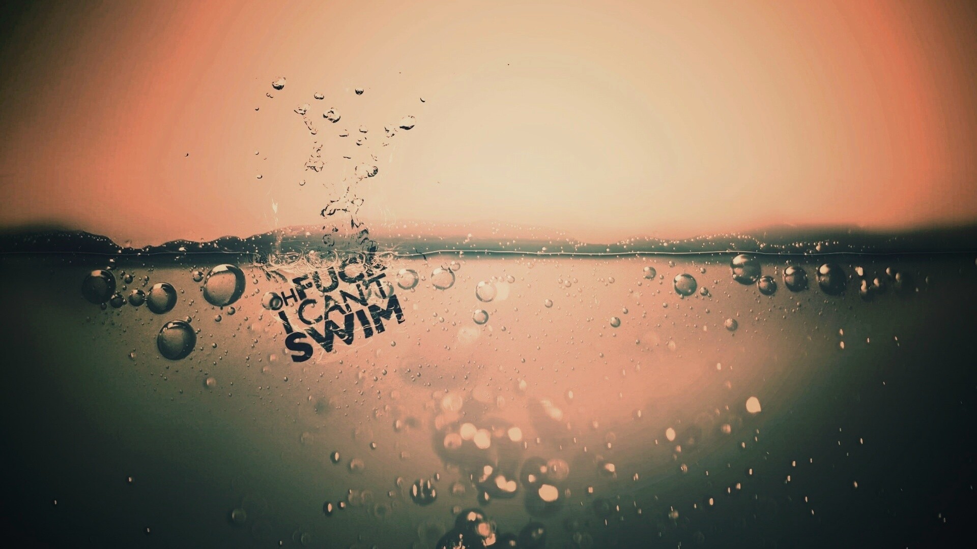 О чёрт, я не умею плавать! обои