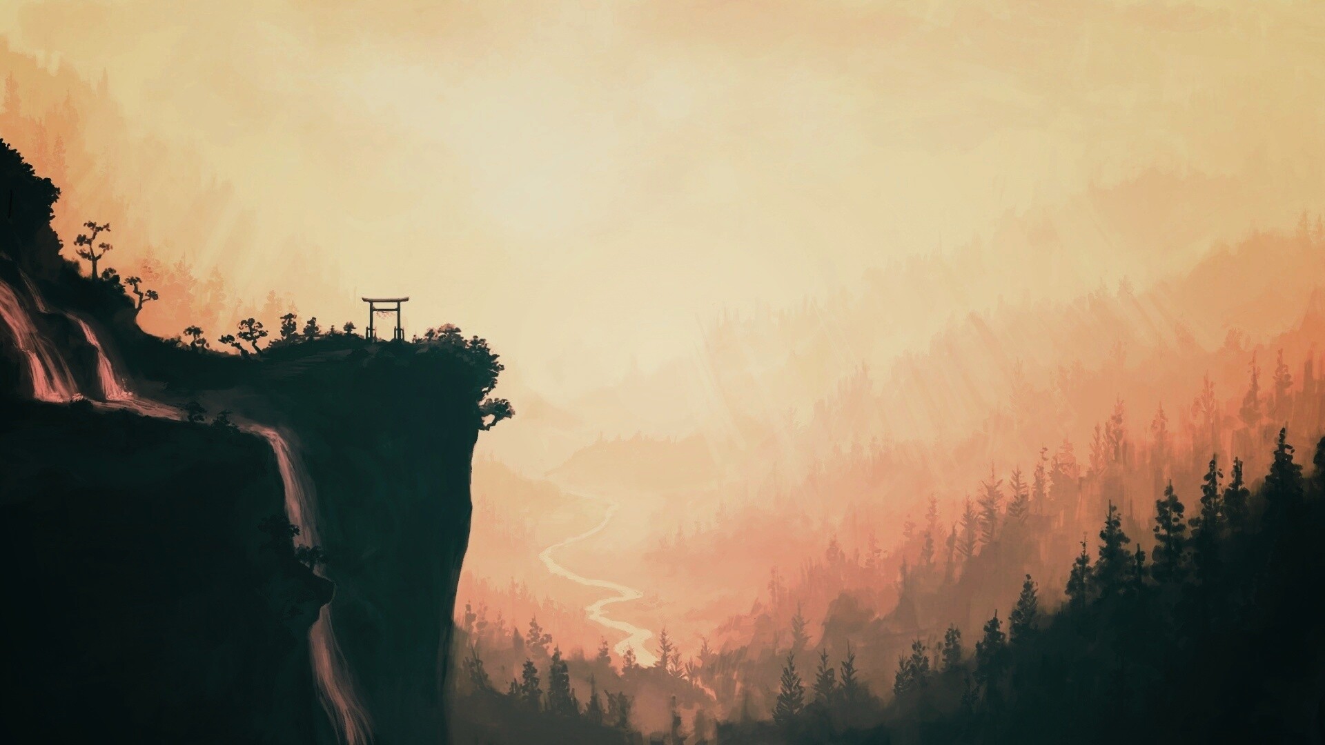 Пейзаж в китае обои