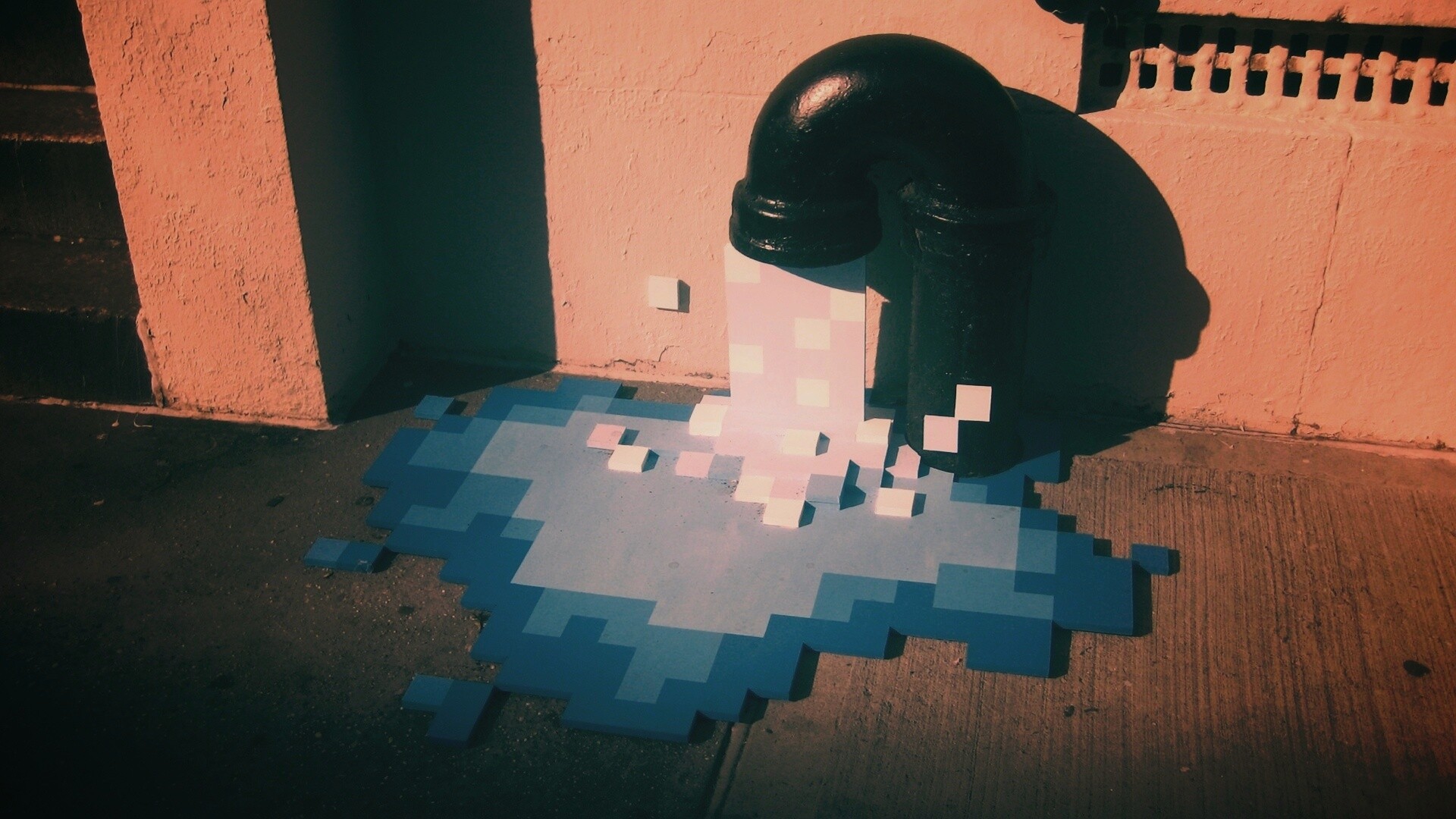 Пиксельный поток обои