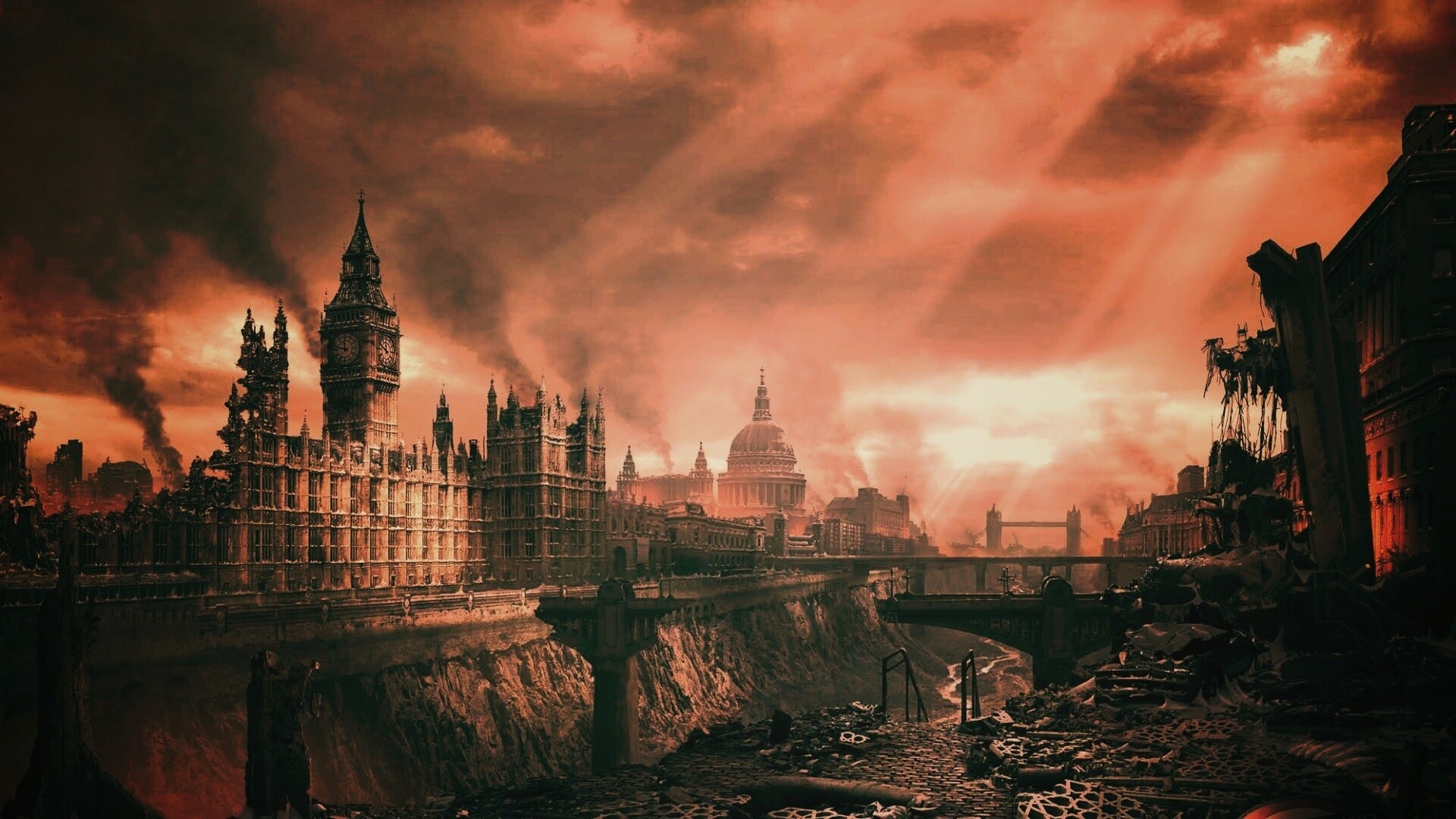 Руины Лондона обои
