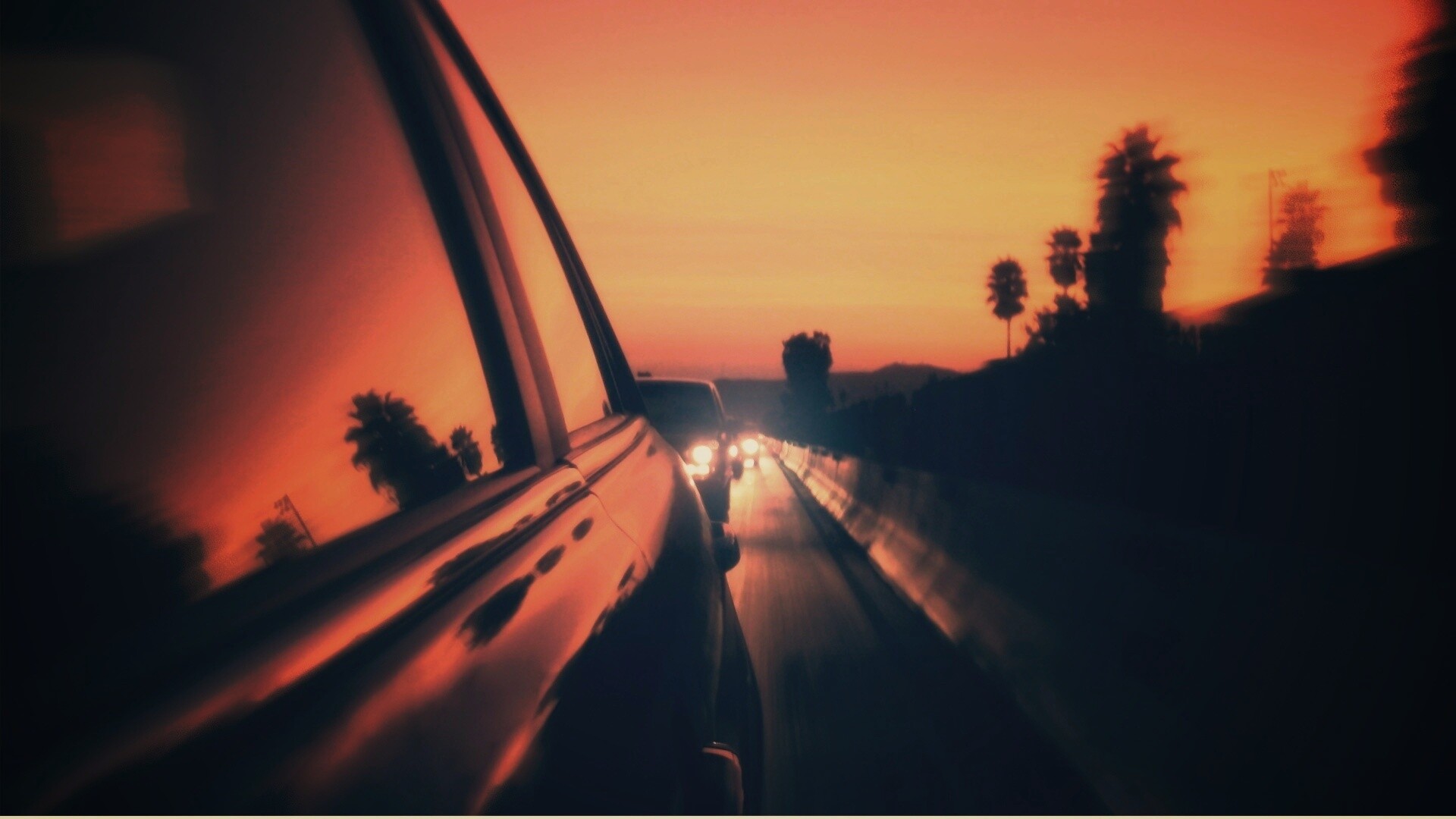 Вечерняя поездка обои