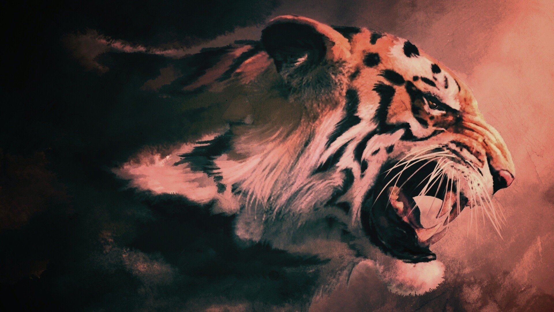 Картина с тигром обои