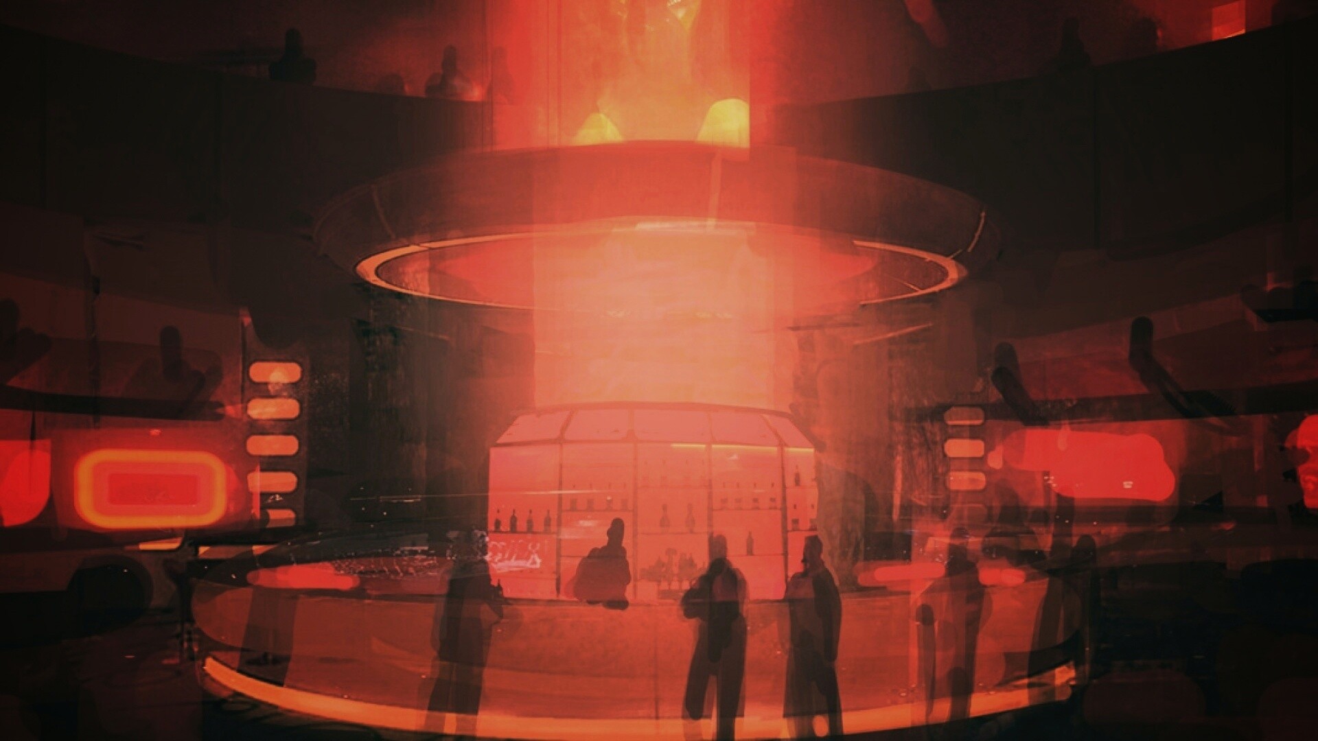 Красный бар из Mass Effect обои