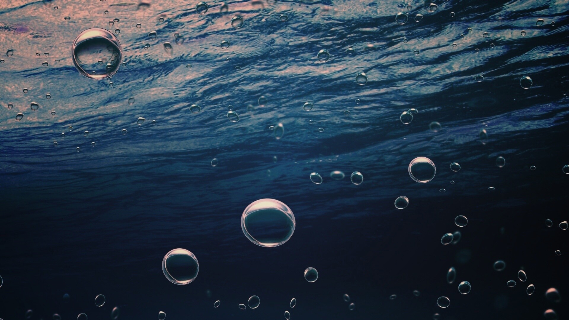 Пузыри под водой обои