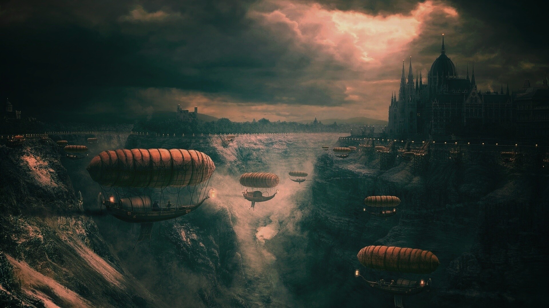 Фентезийный Будапешт обои