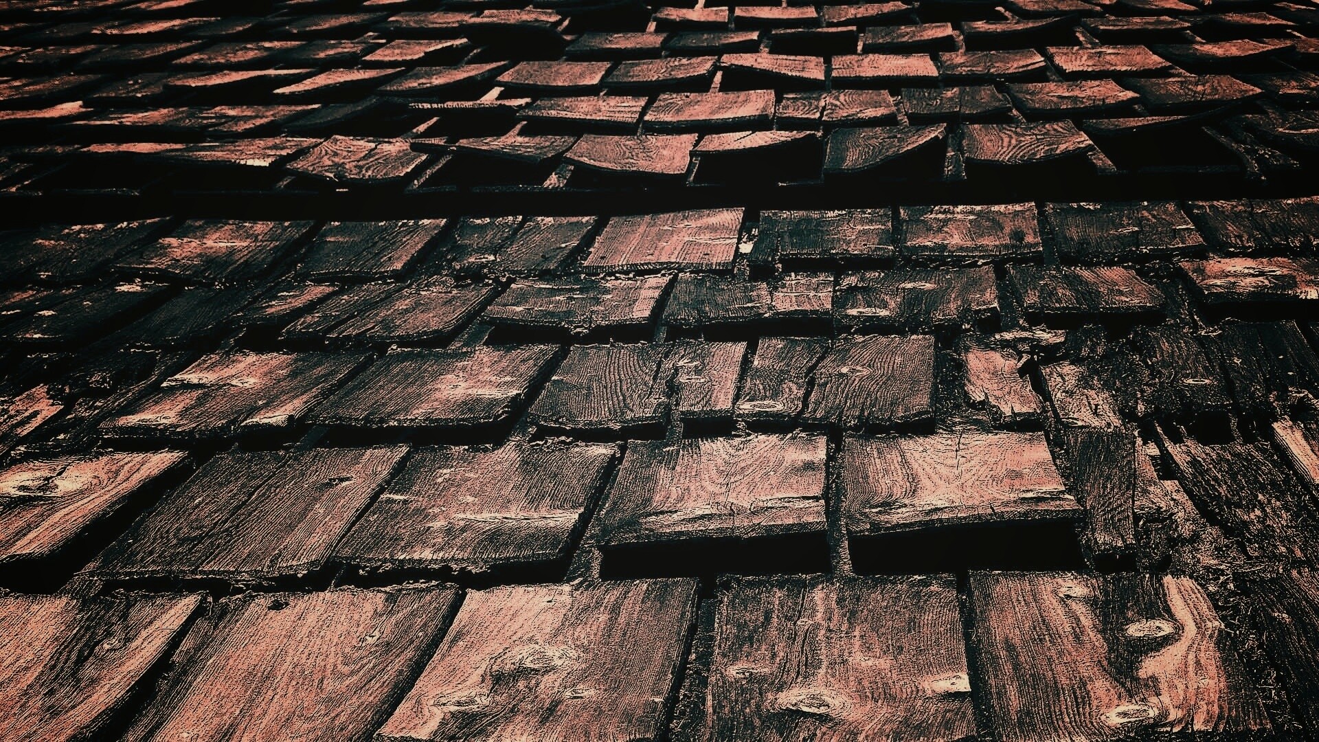 Деревянная крыша обои