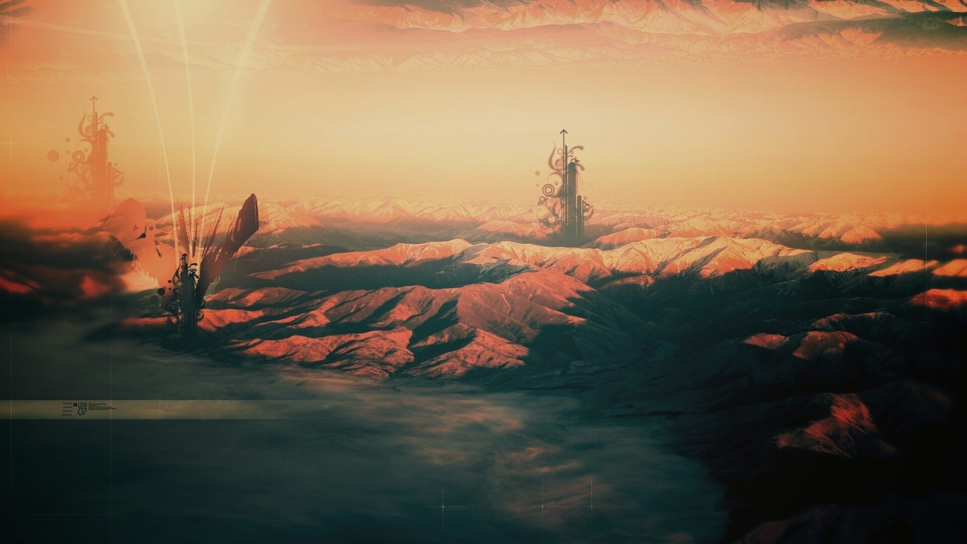 Горная абстракция обои