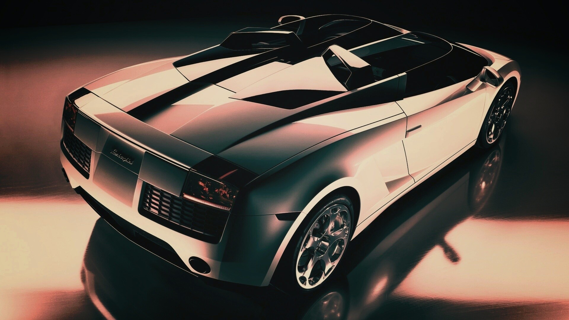 Светло-Серый Lamborghini (Сзади) обои