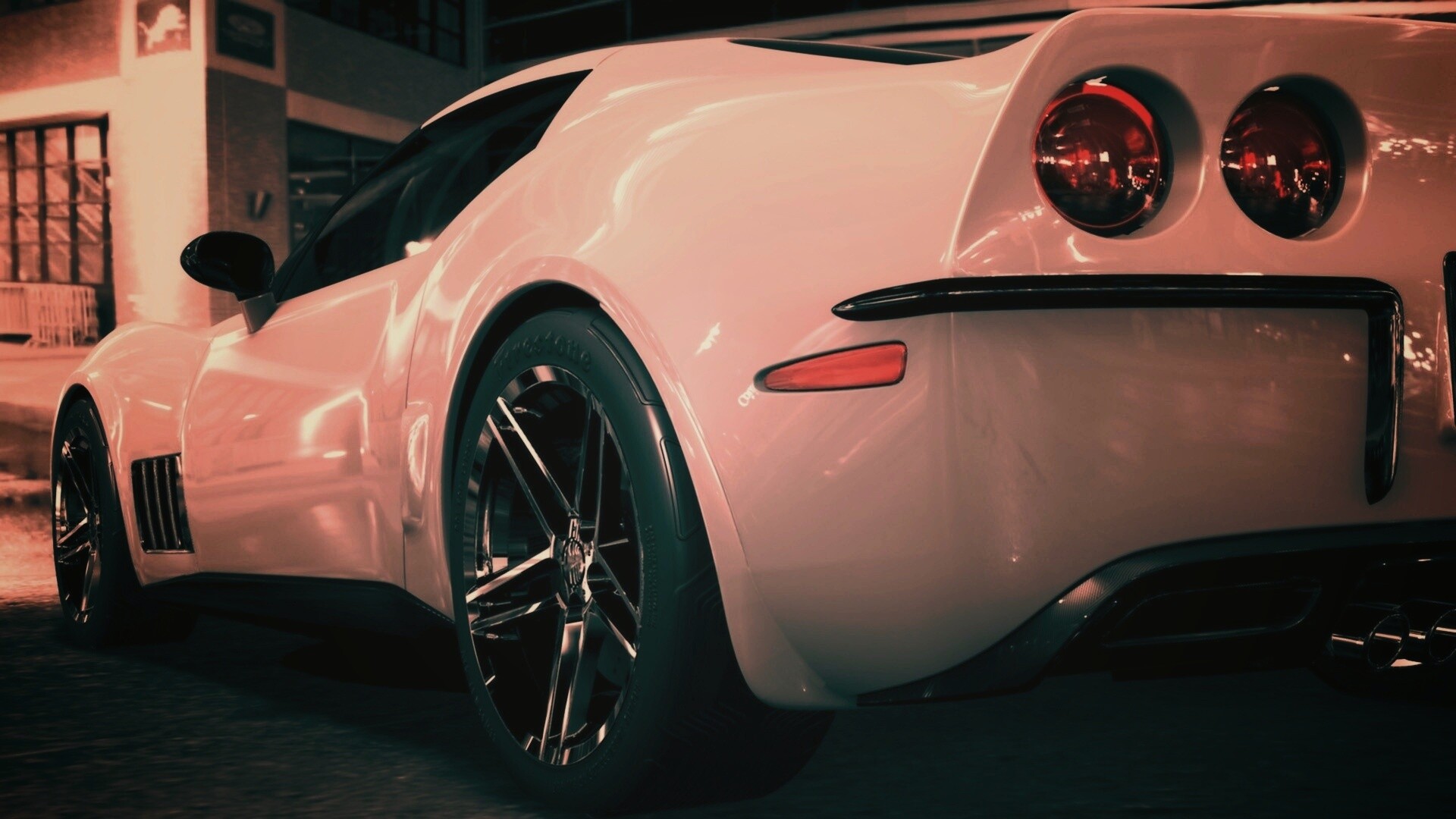 Белый Корвет обои