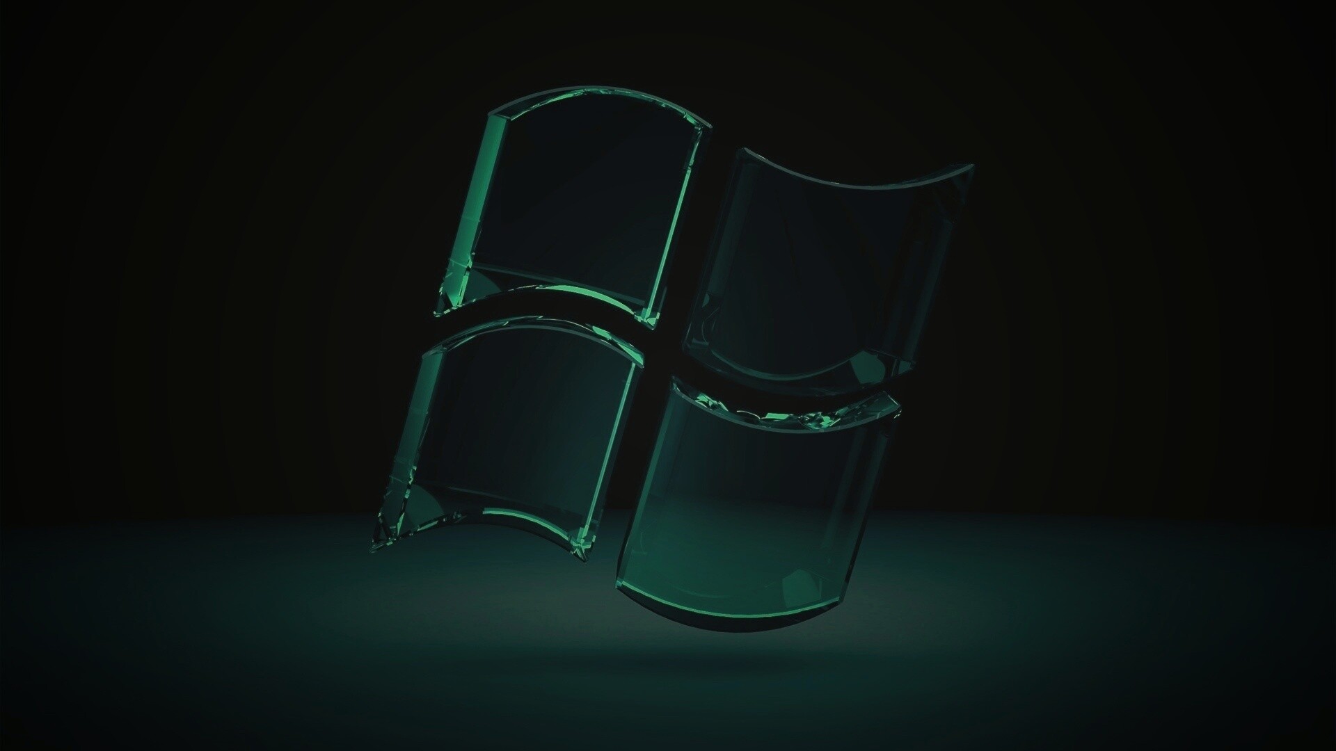 Логотип Windows из стекла обои