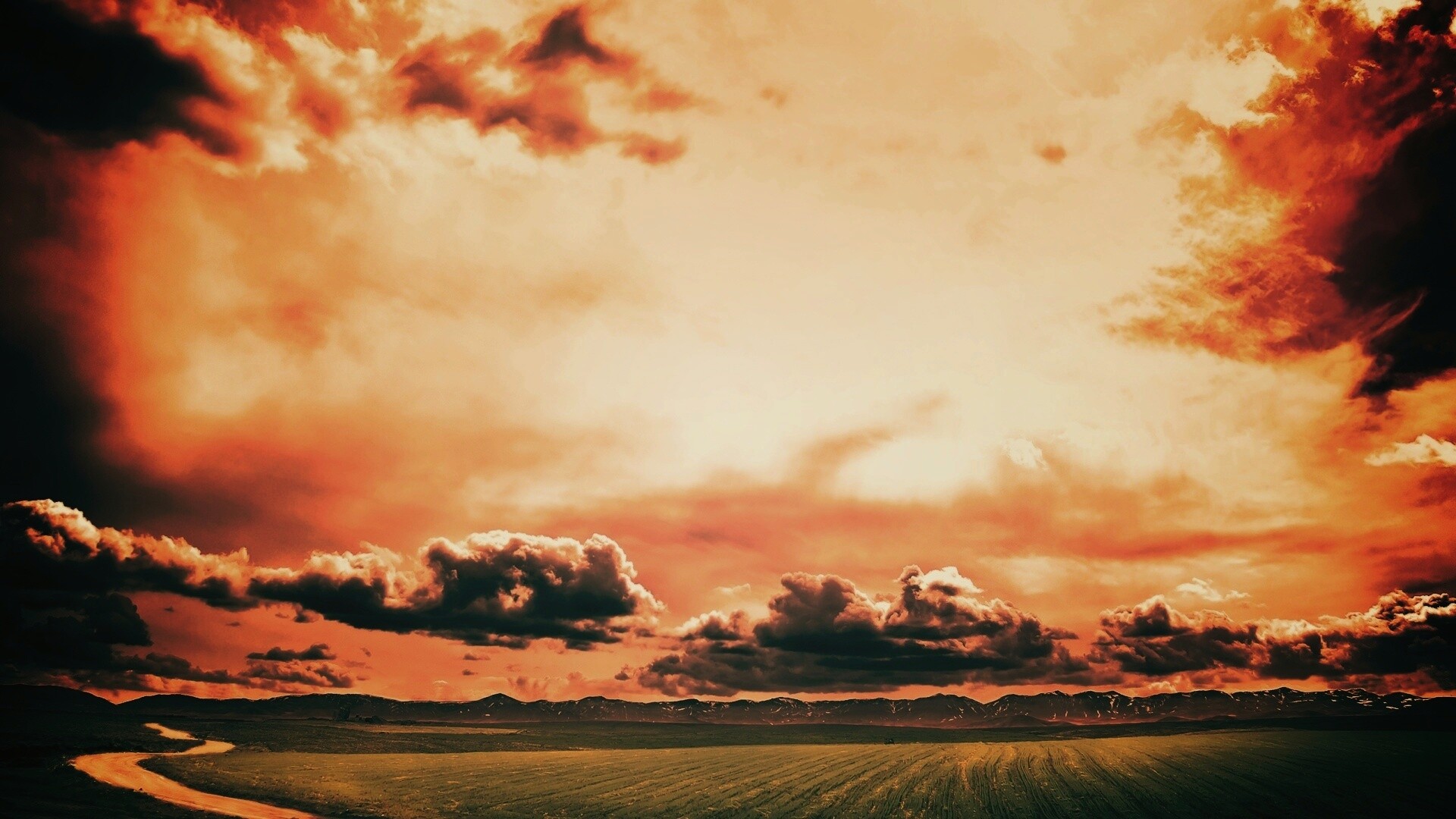 Золотое небо обои