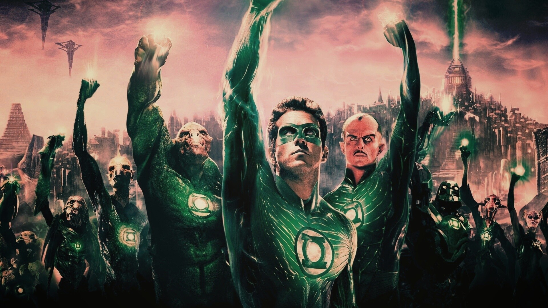 Зеленый фонарь обои