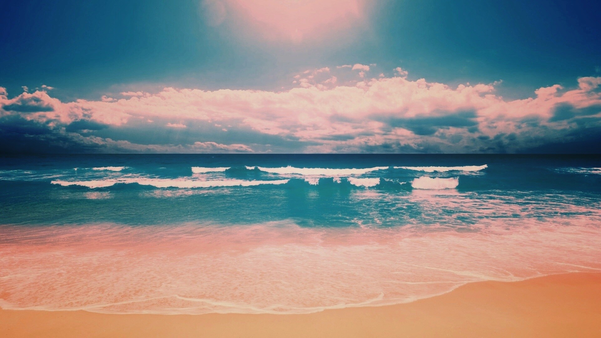 Потрясающий вид на морской пляж обои