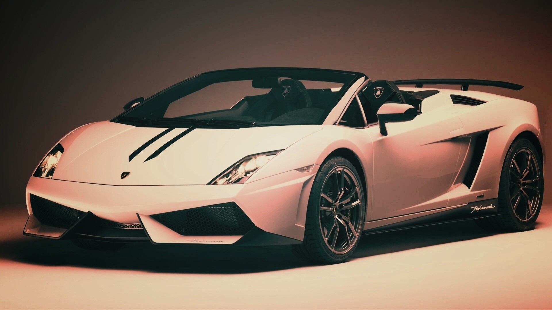 Белый Ламборджини Галлардо обои