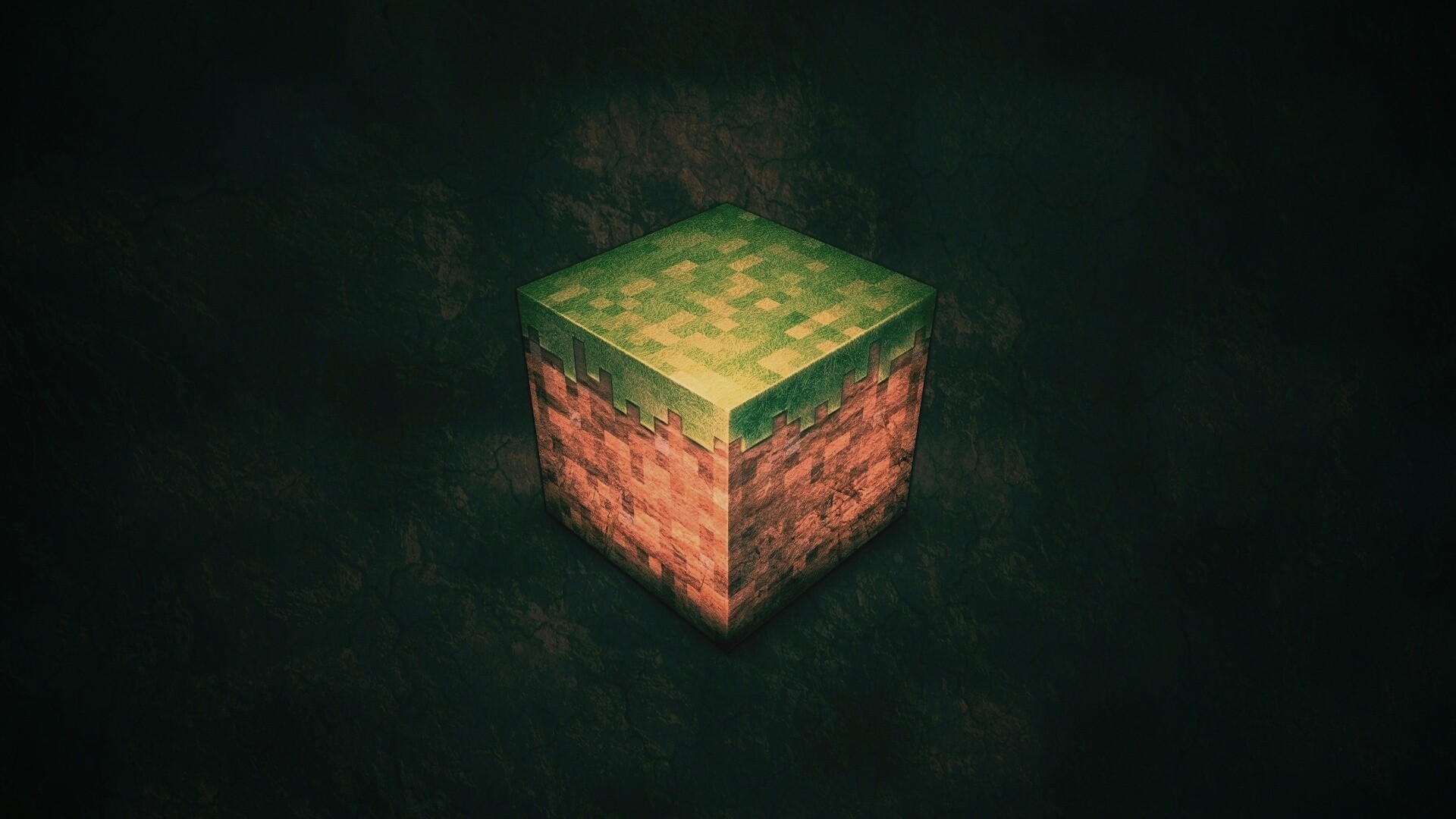 Травяной куб обои