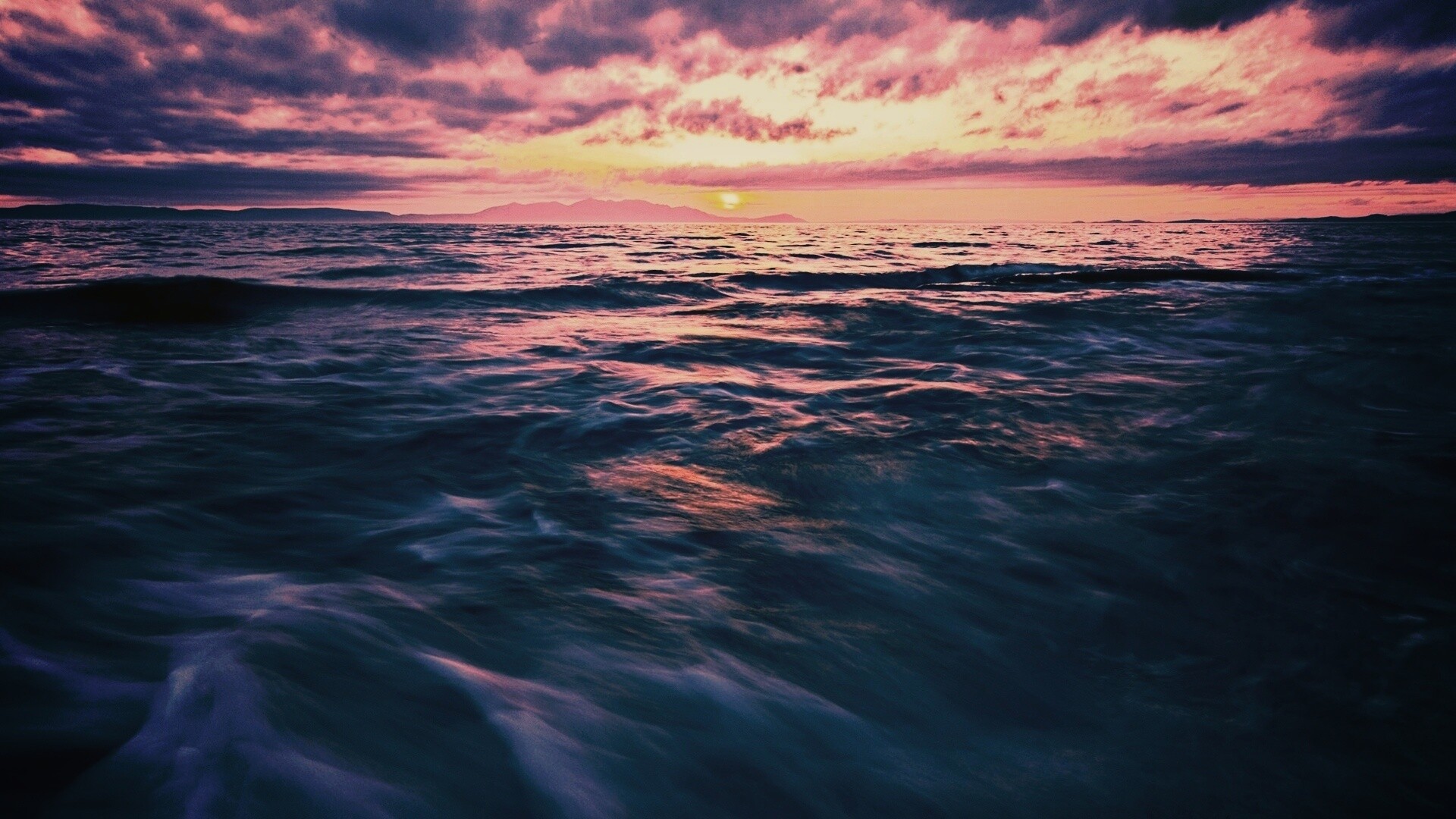 Красивый горизонт на море обои