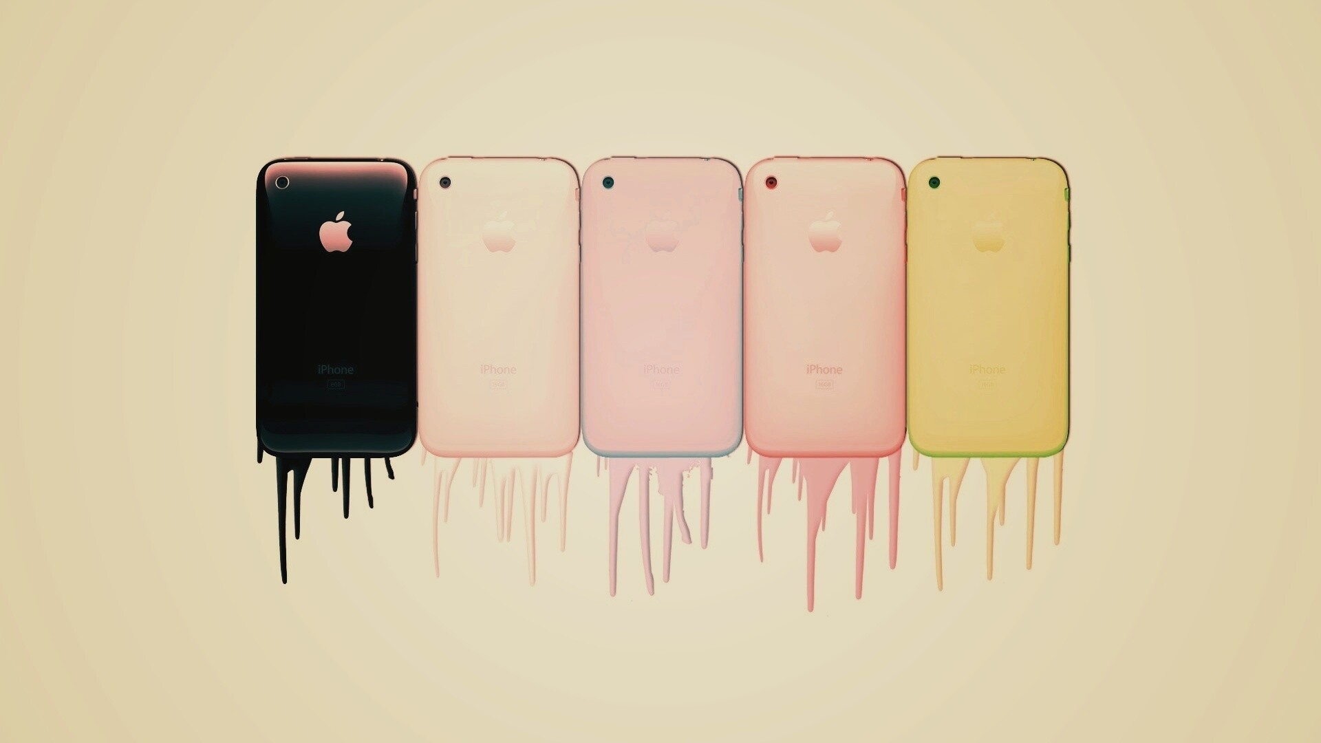 iPhone в разных цветах обои