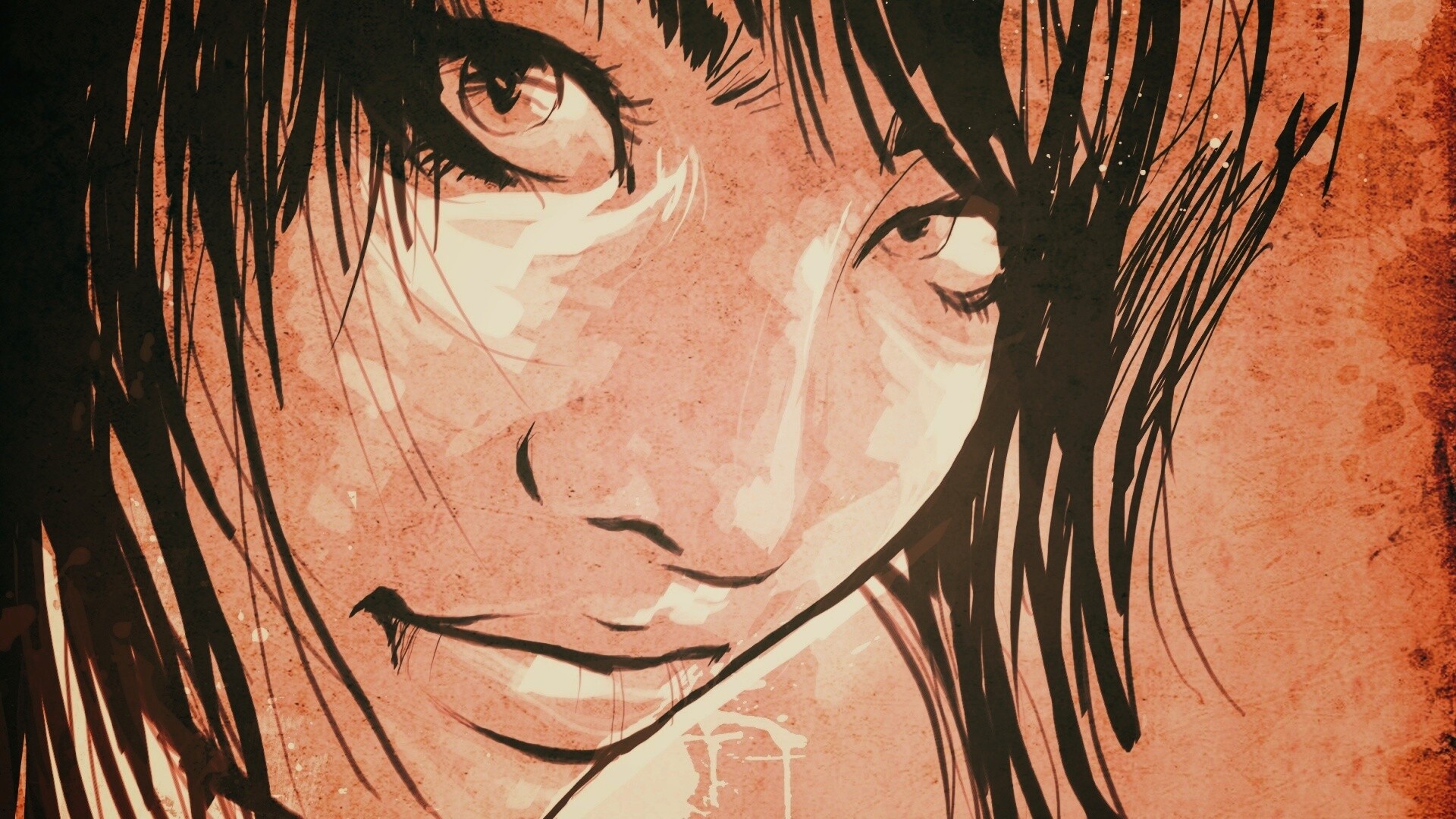 Оригинальный портрет азиатской девушки обои