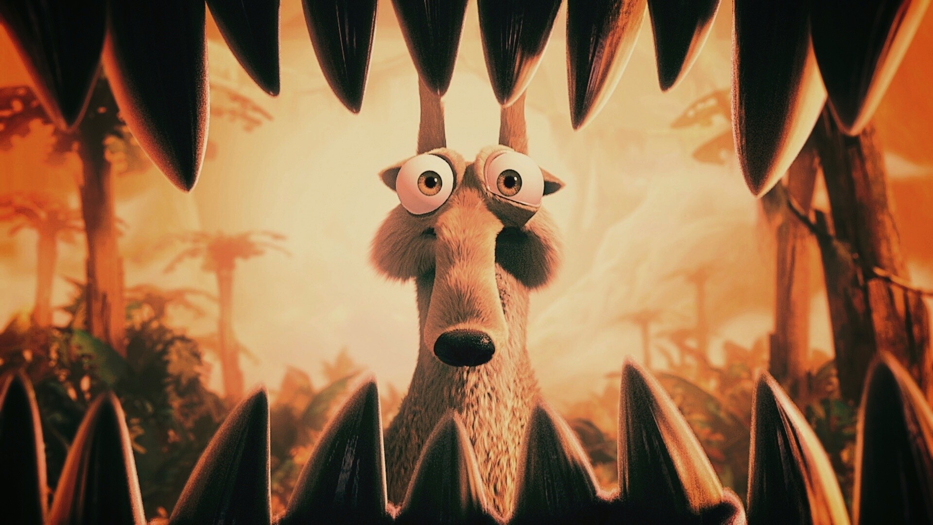 Скрэт и динозавр обои