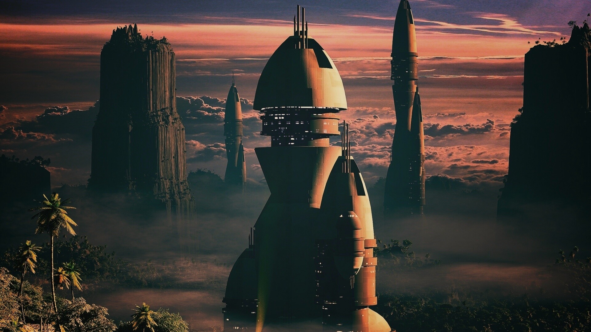 Город будущего обои