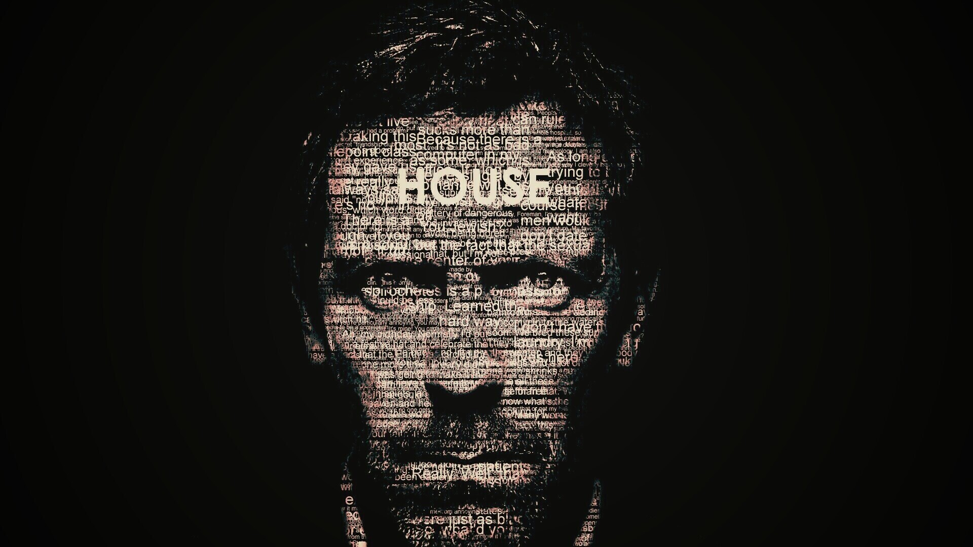 Хаус типографика обои