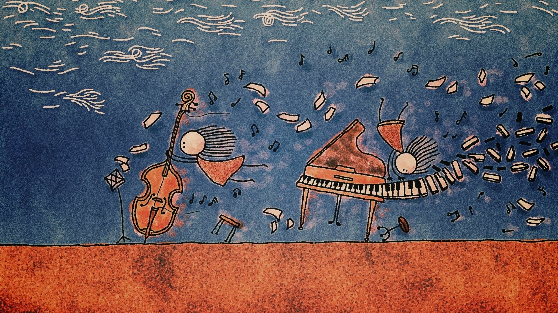 Воздушная инструментальная музыка обои