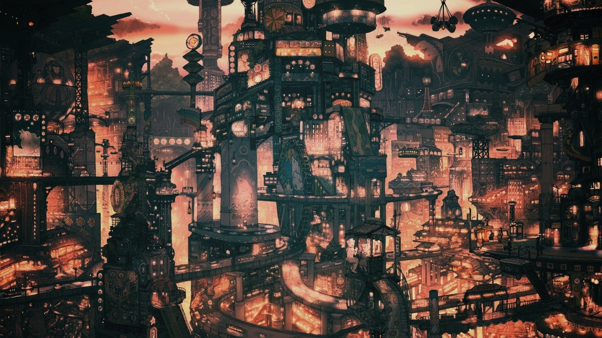 Город будущего обои