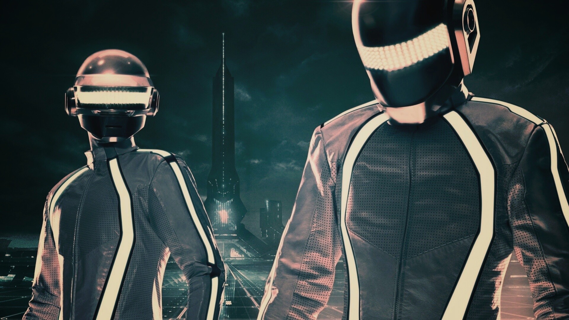 Daft Punk на съемках фильма TRON обои