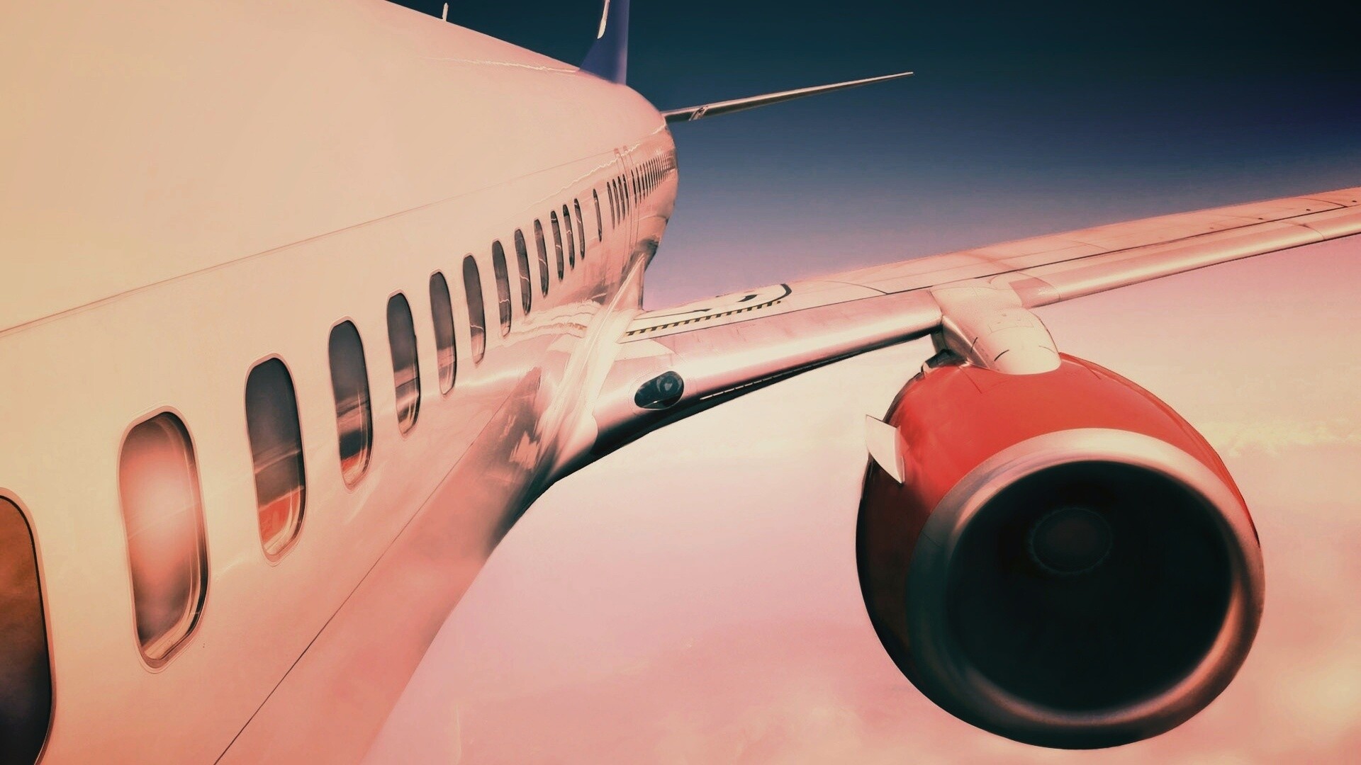 Вид на борт самолёта обои