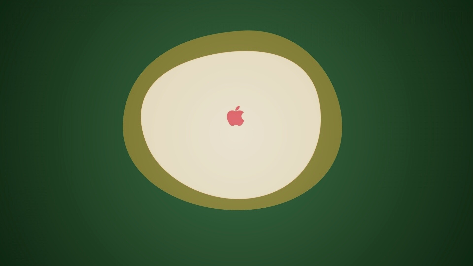 Apple в белом круге обои