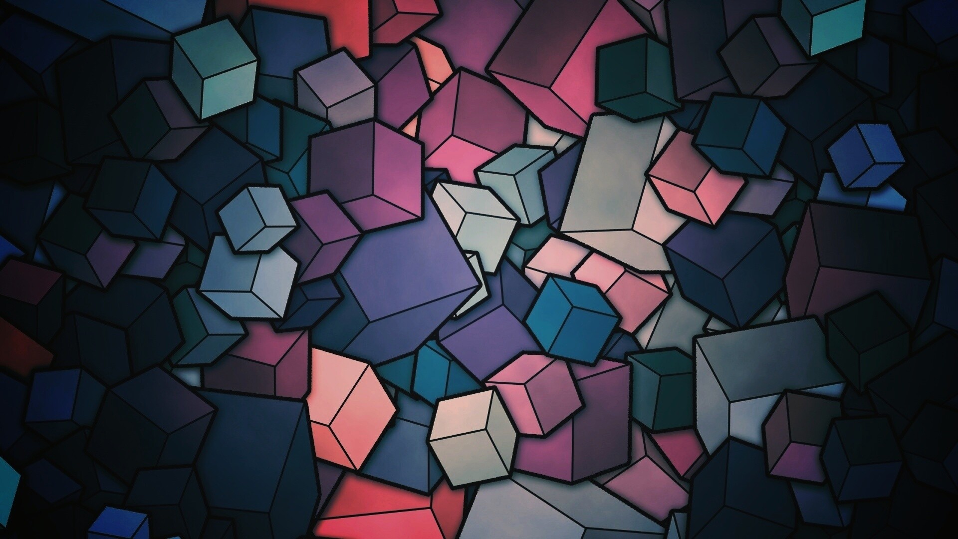 Кубики обои