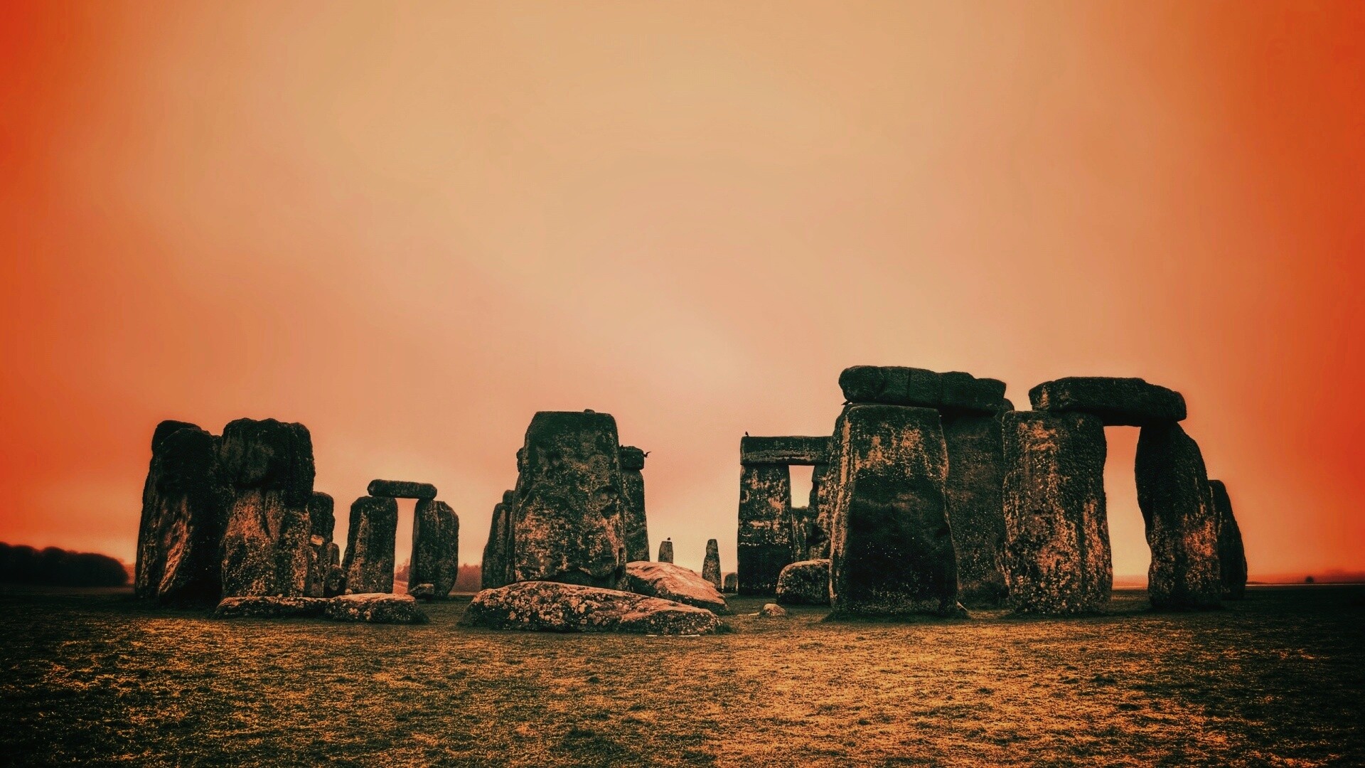 Вечерний Стоунхендж обои