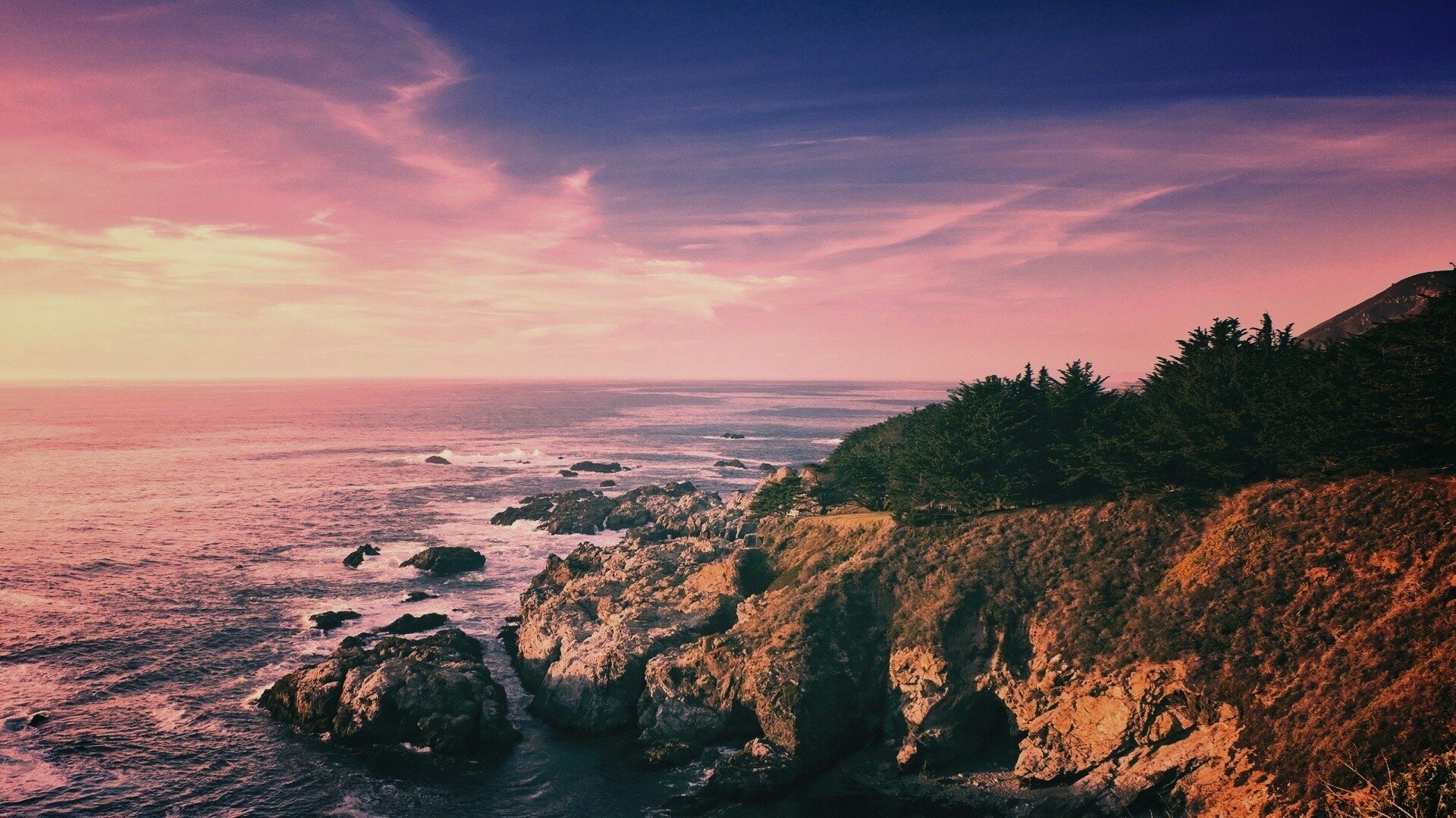 Скалистый берег обои