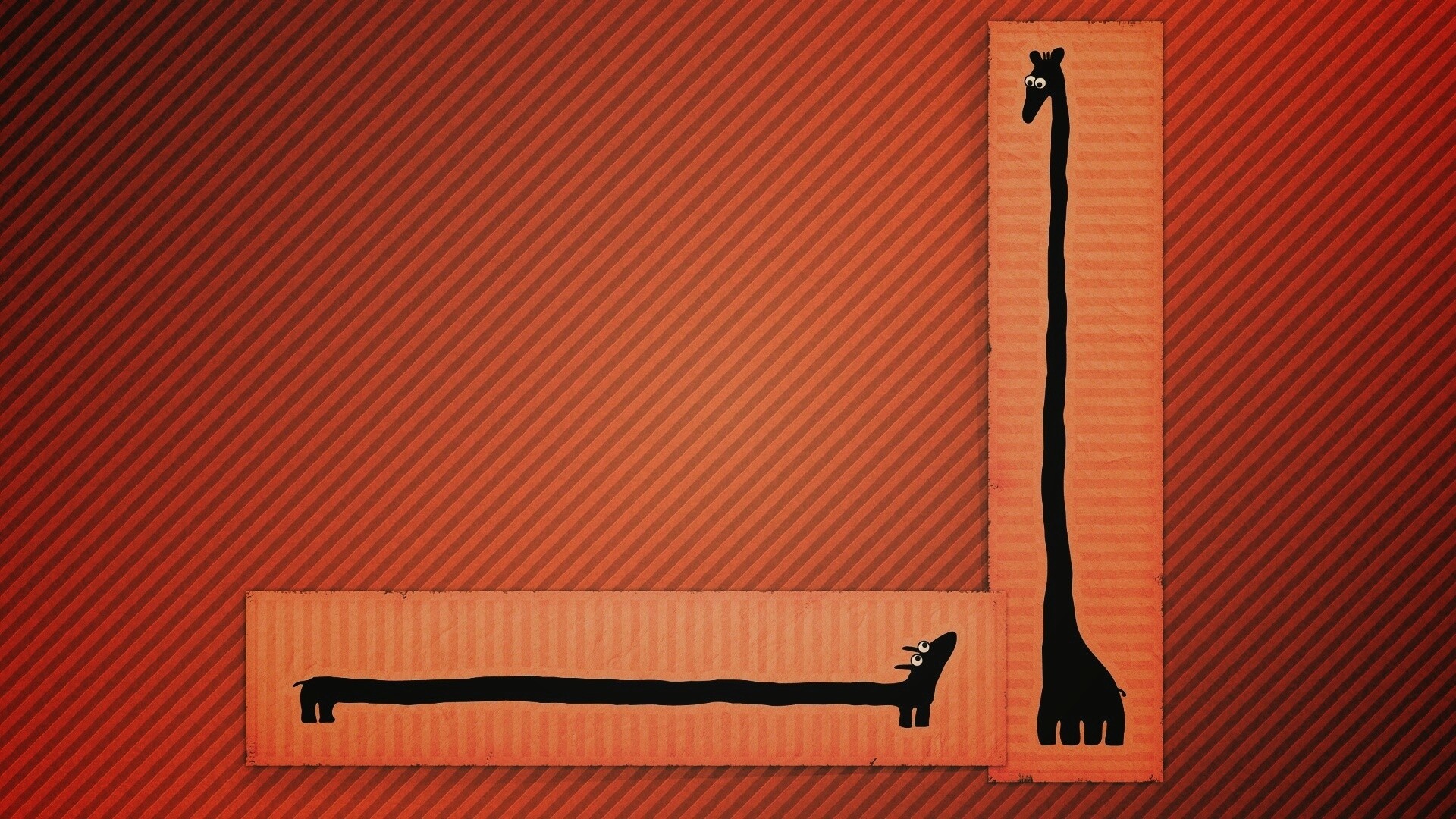 Жираф и такса обои