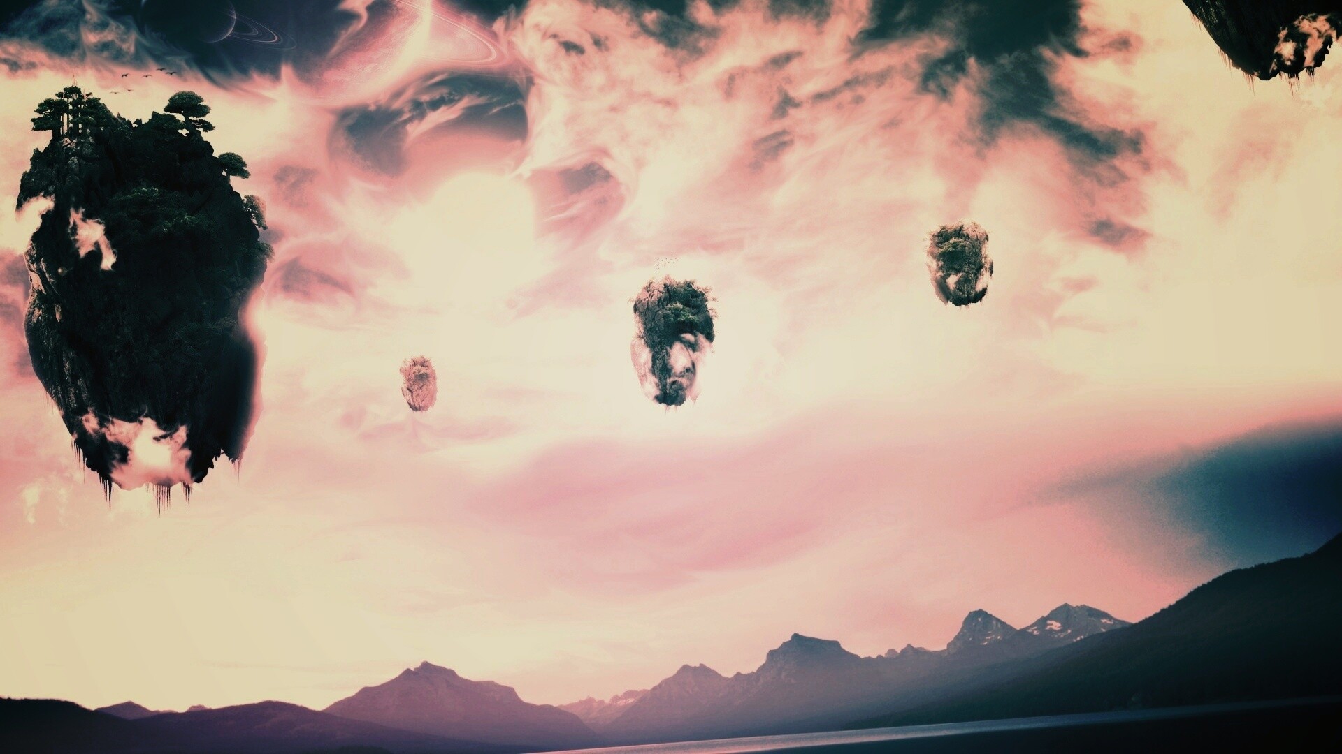 Летающие острова обои