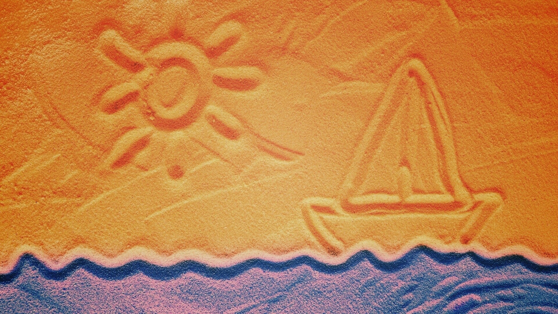 Рисунки на песке обои