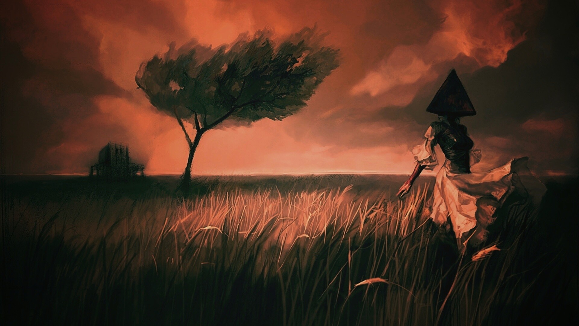 Треугольная голова обои