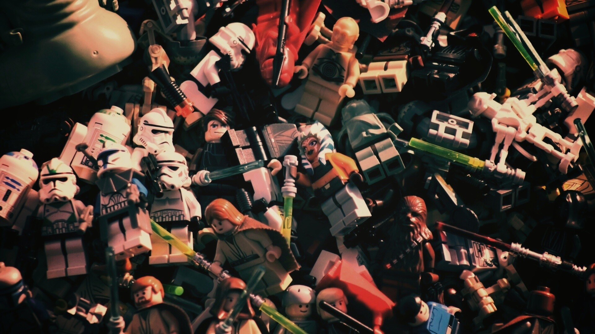 Человечки лего по мотивам звездных войн обои