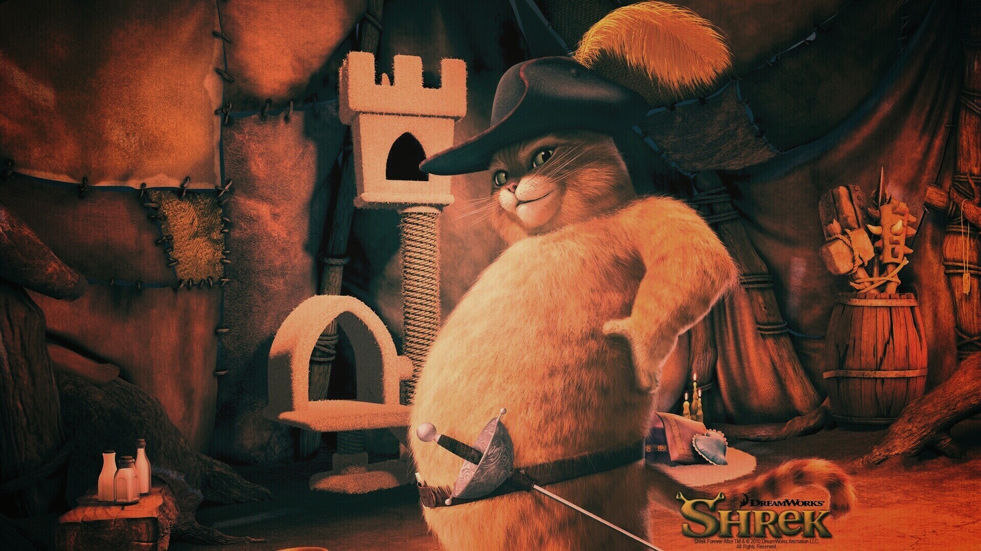 Кот в сапогах из Шрека обои