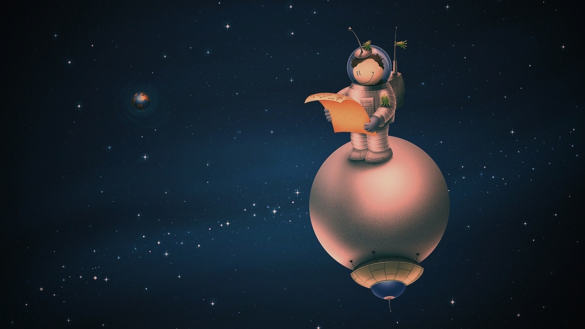 Космонват на луне обои