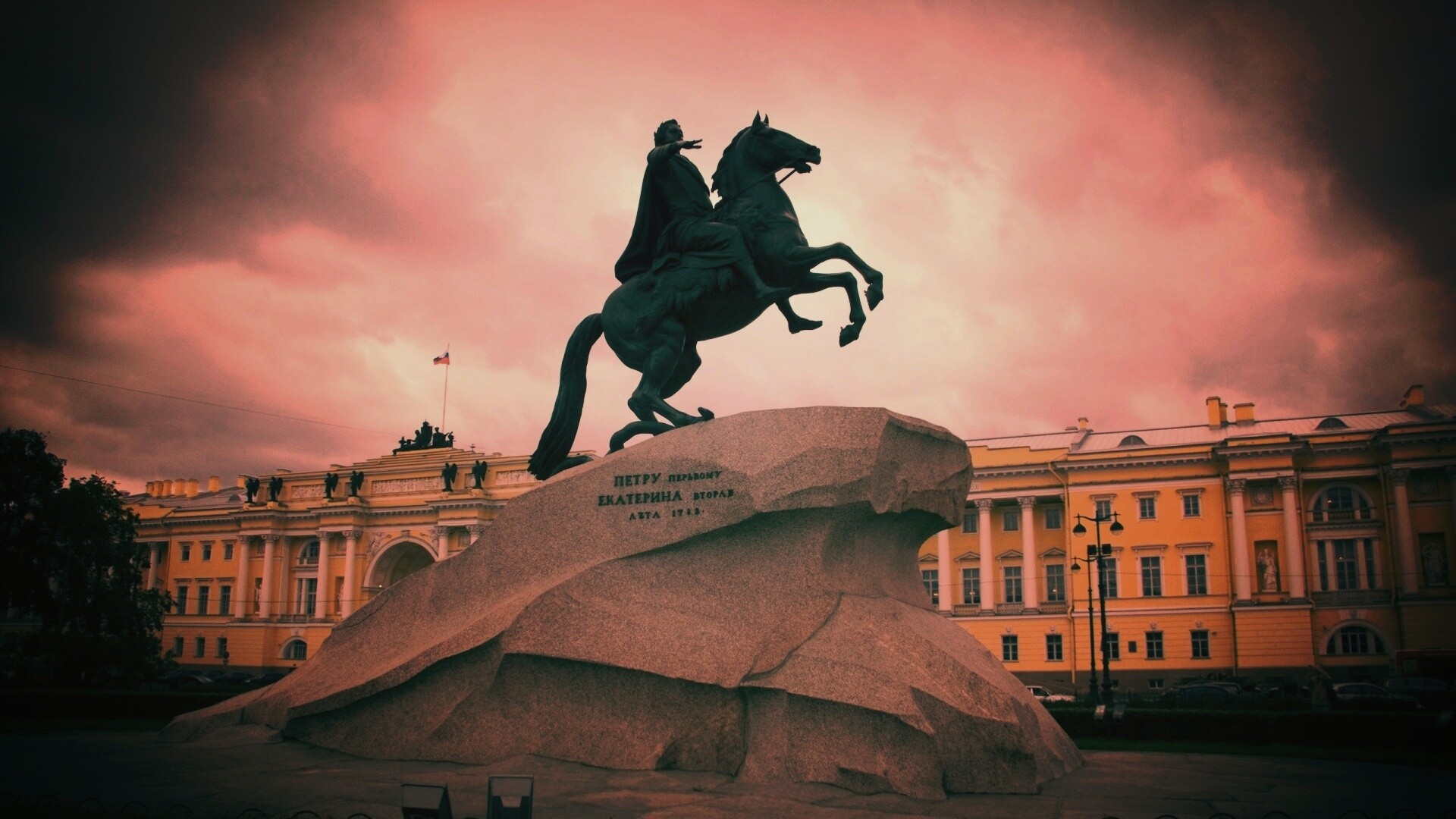 Медный Всадник в Питере обои