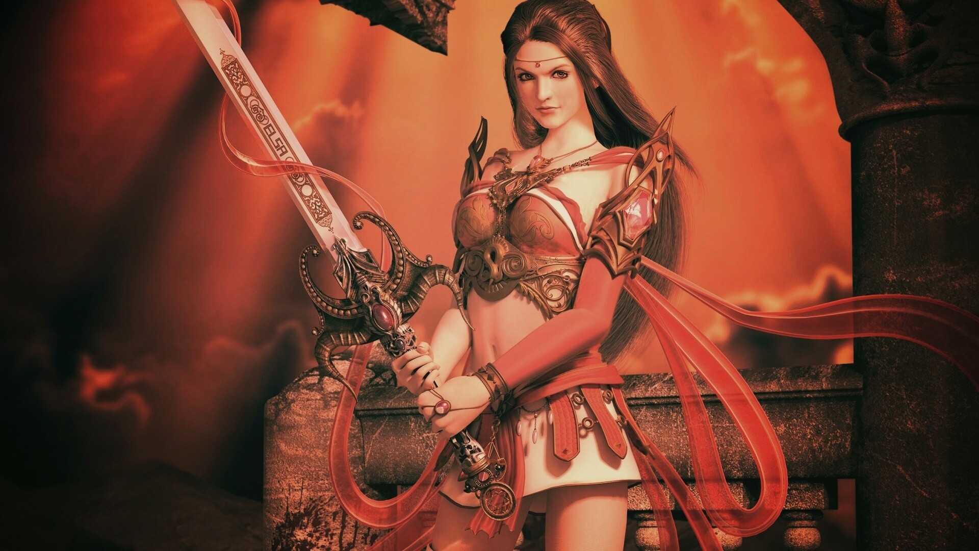 Красный доспех обои