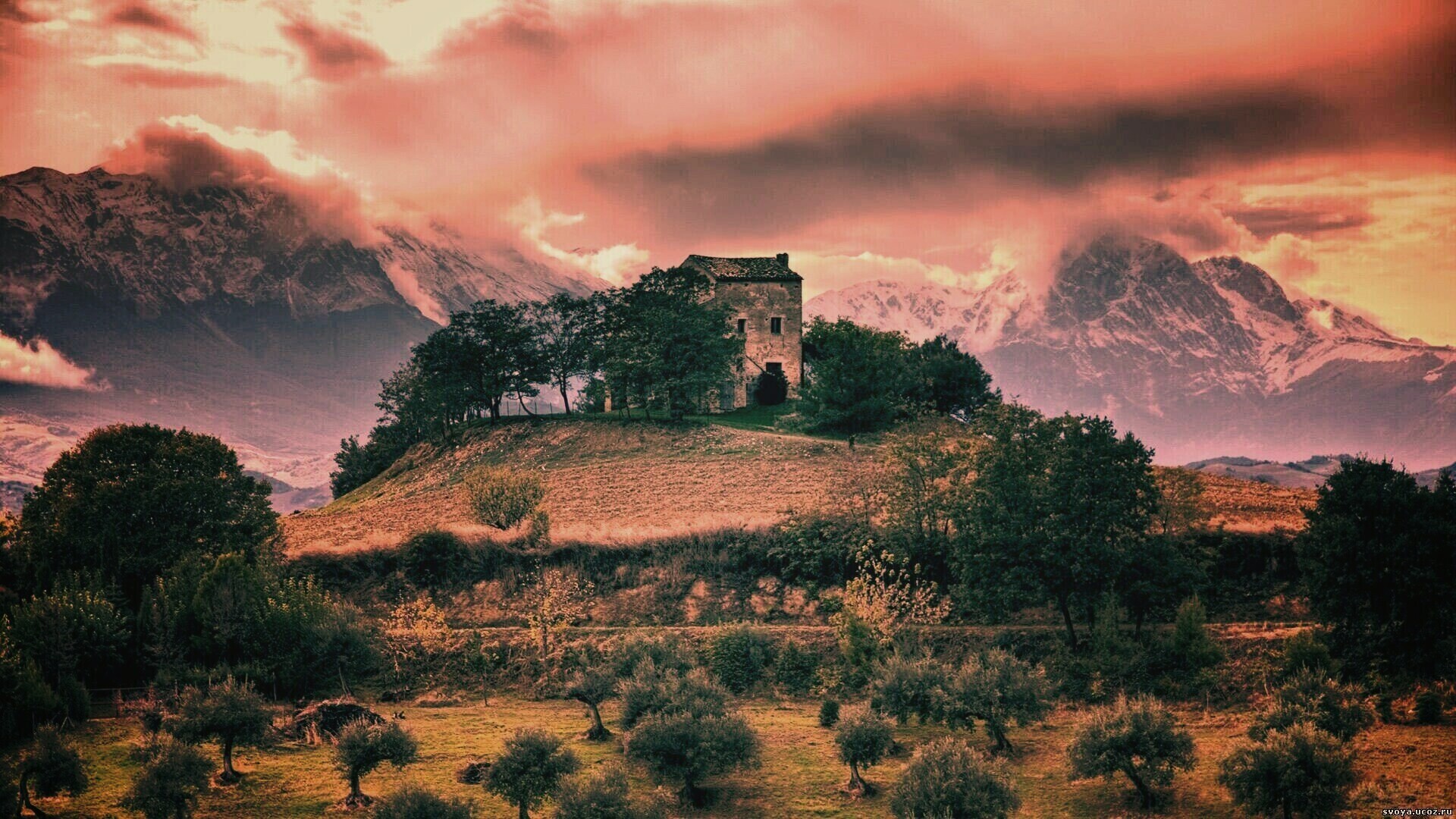 Горный пейзаж обои